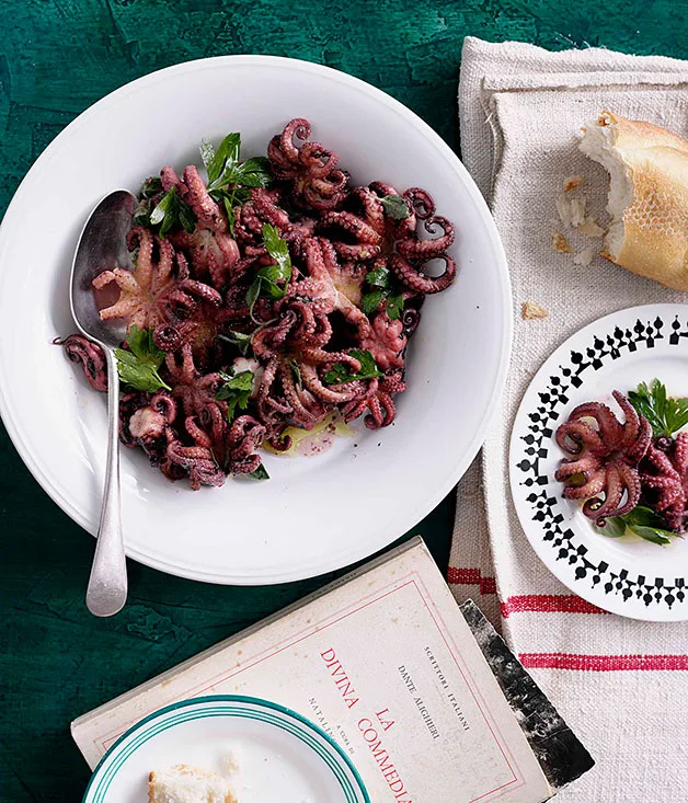 Braised octopus with oregano