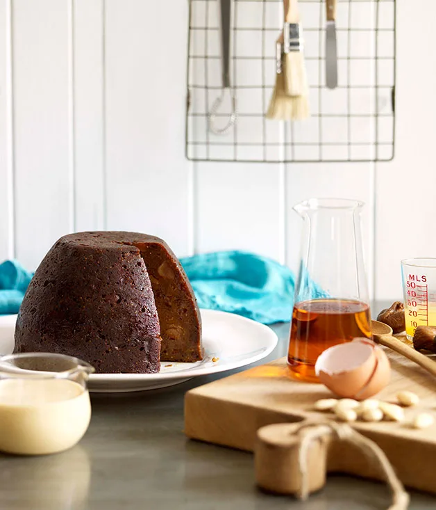 Classic boiled Christmas pudding