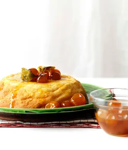 Ricotta and semolina budino with candied cumquats