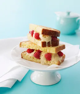 Burnt-honey ice-cream and raspberry brioche sandwiches