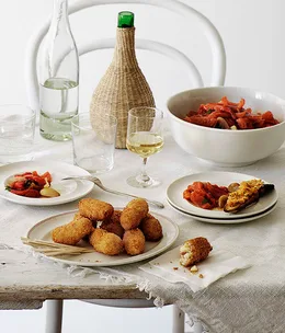 Roasted capsicum and tomato salad with cumin and sherry vinegar (Asadillo)
