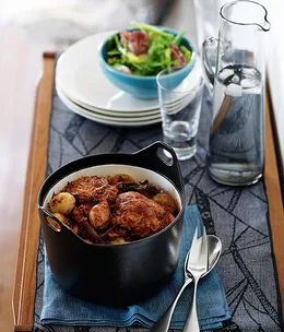 Chicken Kokkinisto with baby onions