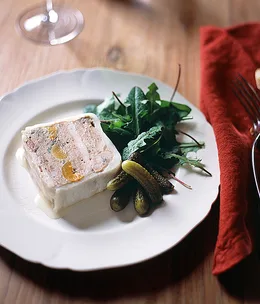 Rabbit terrine with plums and Mirabelle eau-de-vie