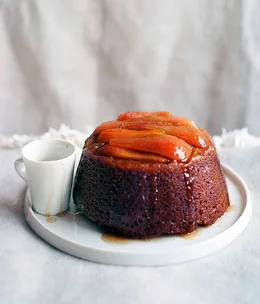 Steamed pear and ginger pudding