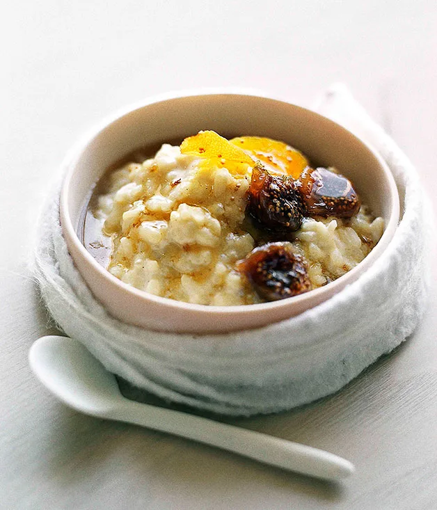 Fig and brandy rice pudding