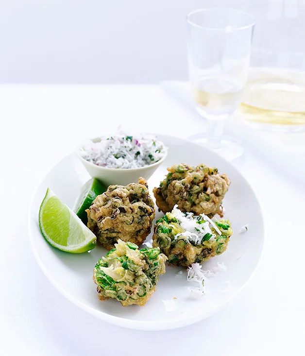 Salt cod and bean fritters