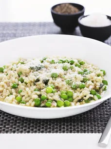 Pea and mint risotto