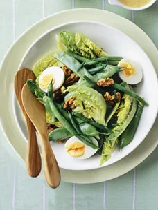Green bean and walnut salad with verjuice vinaigrette