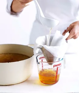 Chicken and prawn consommé