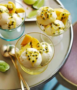 Mango pine-lime sundae