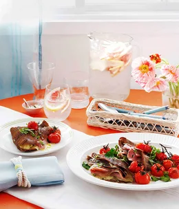 Ham and Gruyère buckwheat crêpes