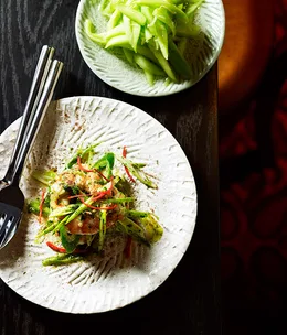 Neil Perry: Cucumber with smashed garlic