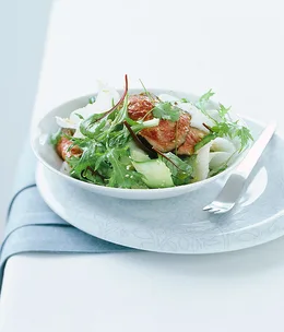 Wagyu tataki with mizuna salad