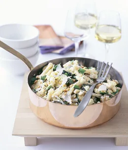 Casarecce with zucchini, chilli, ricotta and mint