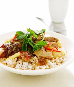 Red duck curry with pineapple and tamarind