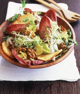Walnut, chestnut and pancetta salad