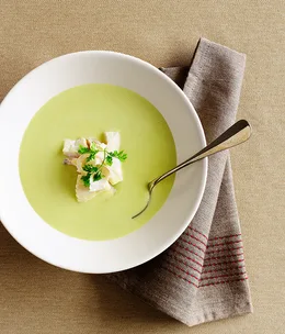 Cream of fennel soup with smoked haddock