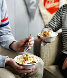 Banana split ice-cream cups