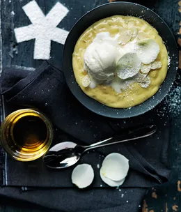 Rose and almond rice pudding