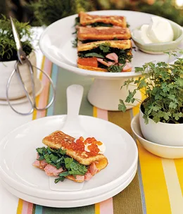 Ocean trout and herb omelettes