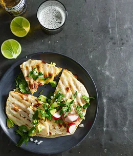 Quesadillas with cheese and chorizo