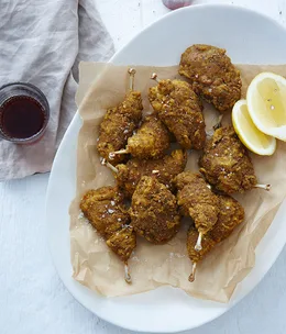 Golden spiced quail Kiev