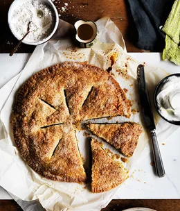 Walnut and date galette