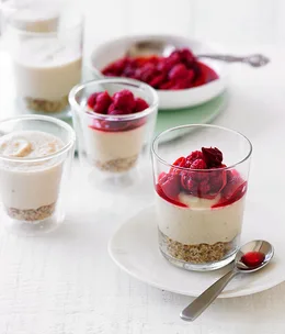 Pete Evans' “Cheesecakes” with raspberry and blood orange