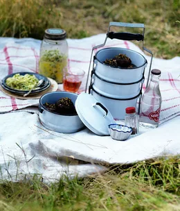 Herb-stuffed mushrooms