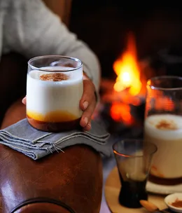 Hot caramel and star anise milk