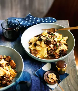 Maltagliati with braised oxtail in black vinegar