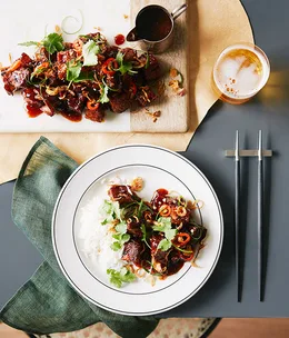 Crisp sweet and sour pork hock
