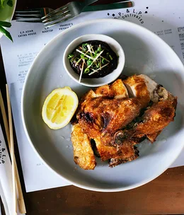 Loudogg’s twice-cooked crisp-skinned chicken