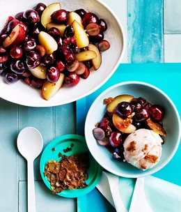 Cherry and plum salad