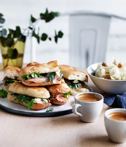 Smoked trout and pickled cauliflower rolls