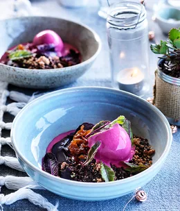 Beetroot and chocolate with burnt orange