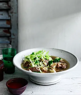 Mexican white corn soup