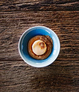 Shannon Bennett's steamed lemon delicious pudding with Nespresso coffee mousse