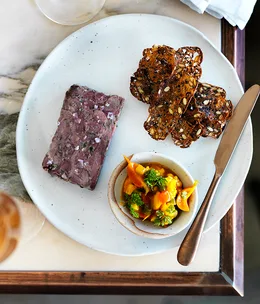 Duck rillettes with piccalilli