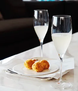 Mustard and cheddar gougères