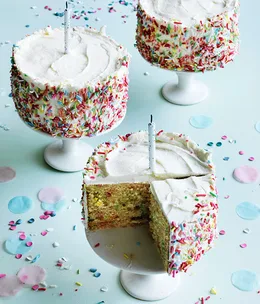 Confetti birthday cakes