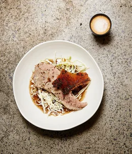 Mike McEnearney’s pulled pork shoulder cooked in cider and espresso coffee