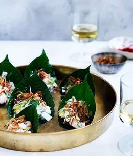 Coconut crab and green mango salad