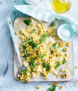 Beach Byron Bay’s charred and shucked corn, mint and pecorino