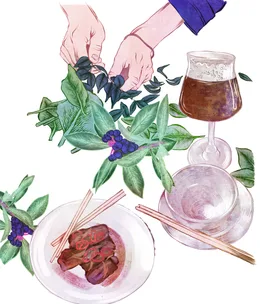 Brewing beer with native herbs
