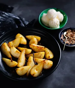 Caramelised pears with honey and fennel seeds recipe