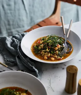 Iberia's caldoso with legumes and vegetables