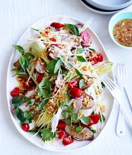 Crisp-skin duck with green papaya salad