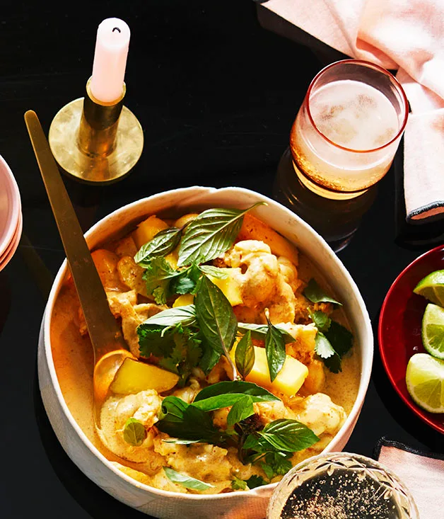 Moreton Bay bug curry with mango