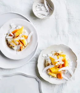 Mango, papaya and chilled coconut tapioca